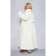 White Boucle Oversized Tie Waist Maxi Coat White Boucle Oversized Tie Waist Maxi Coat