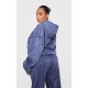 Shape Navy Embroidery Washed Zip Through Hoodie Shape Navy Embroidery Washed Zip Through Hoodie