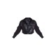 Black Faux Leather Pocket Detail Oversized Cropped Jacket Black Faux Leather Pocket Detail Oversized Cropped Jacket