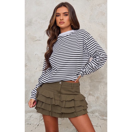 Khaki Twill Rara Mini Skirt Khaki Twill Rara Mini Skirt