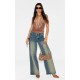 Brown Mesh Snake Printed Halter Neck Top Brown Mesh Snake Printed Halter Neck Top