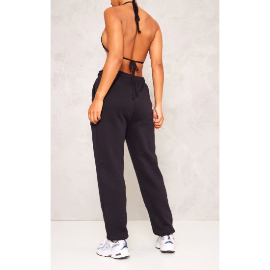 Black Sweat Cuffed High Waist Sweatpants Black Sweat Cuffed High Waist Sweatpants