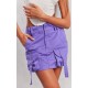 Purple Cargo Pocket Detail Micro Mini Skirt Purple Cargo Pocket Detail Micro Mini Skirt