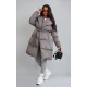 Maternity Grey Oversized Collar Belted Longline Puffer Maternity Grey Oversized Collar Belted Longline Puffer