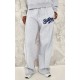 Tall Grey Marl Baltimore Borg Applique Detail Wide Leg Sweatpants Tall Grey Marl Baltimore Borg Applique Detail Wide Leg Sweatpants