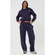 PRETTYLITTLETHING Navy Embroidered Contrast Piping Sweatshirt PRETTYLITTLETHING Navy Embroidered Contrast Piping Sweatshirt