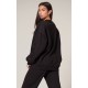Black Longline Oversized Sweatshirt Black Longline Oversized Sweatshirt