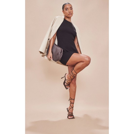 Black Basic Knitted Bodycon Dress Black Basic Knitted Bodycon Dress