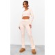 Cream Rib Fold Over Waist Flared Pants Cream Rib Fold Over Waist Flared Pants