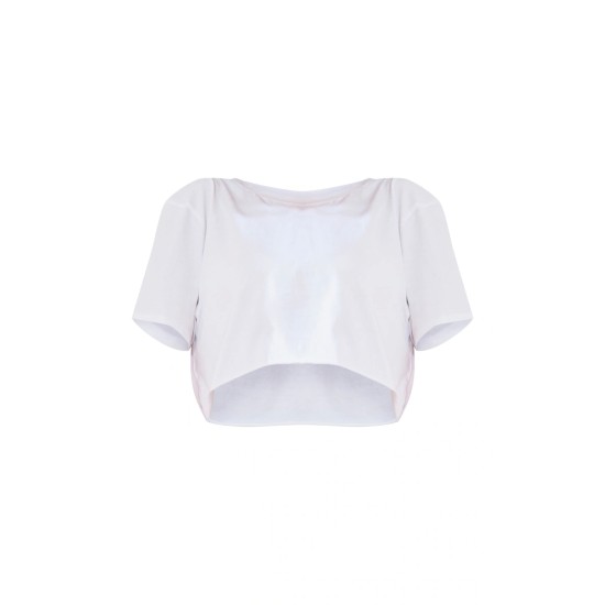 Cotton White Oversized Crop T-Shirt Cotton White Oversized Crop T-Shirt