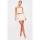 Cream Bow Detail Tie Neck Halterneck Crop Top Cream Bow Detail Tie Neck Halterneck Crop Top