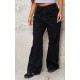 Petite Black Denim Frayed Tie Waist Wide Leg Jeans Petite Black Denim Frayed Tie Waist Wide Leg Jeans