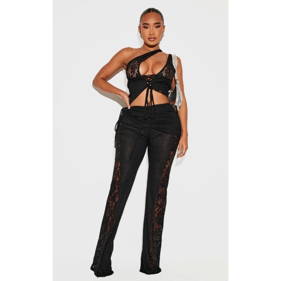 Shape Black Lace Up Bralet Top Shape Black Lace Up Bralet Top