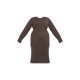 Plus Chocolate Knitted Seam Front Midaxi Dress Plus Chocolate Knitted Seam Front Midaxi Dress