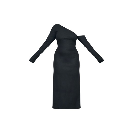 Plus Black Heavy Brushed Asymmetric Ruched Maxi Dress Plus Black Heavy Brushed Asymmetric Ruched Maxi Dress