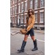 Camel Faux Fur Trim Faux Suede Jacket Camel Faux Fur Trim Faux Suede Jacket