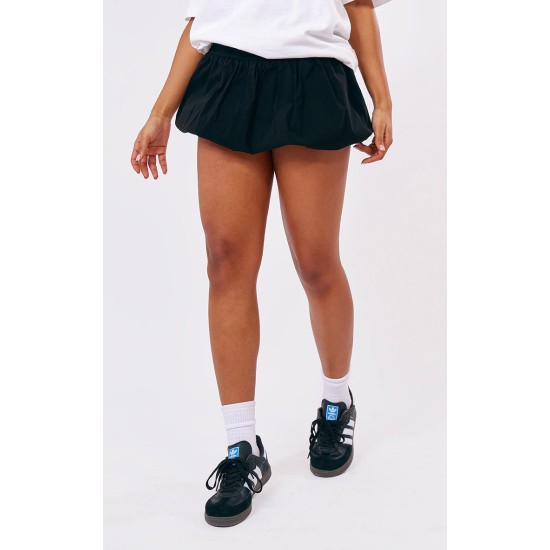 Black Stretch Woven Micro Mini Puffball Skirt Black Stretch Woven Micro Mini Puffball Skirt