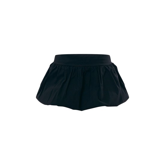 Black Stretch Woven Micro Mini Puffball Skirt Black Stretch Woven Micro Mini Puffball Skirt