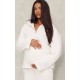Maternity Cream Quarter Zip Long Sleeve Sweatshirt Maternity Cream Quarter Zip Long Sleeve Sweatshirt