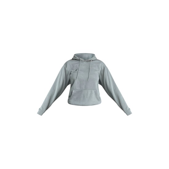 PRETTYLITTLETHING Charcoal Grey Logo Badge Detail Oversized Hoodie PRETTYLITTLETHING Charcoal Grey Logo Badge Detail Oversized Hoodie