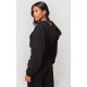 PRETTYLITTLETHING Black Elasticated Hem Zip Up Hoodie PRETTYLITTLETHING Black Elasticated Hem Zip Up Hoodie