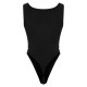 Black Basic Slinky Scoop Neck Bodysuit Black Basic Slinky Scoop Neck Bodysuit