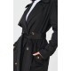 Petite Black Oversized Trench Coat Petite Black Oversized Trench Coat