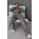 Petite Steel Blue Wide Leg Seam Detailed Sweatpants Petite Steel Blue Wide Leg Seam Detailed Sweatpants