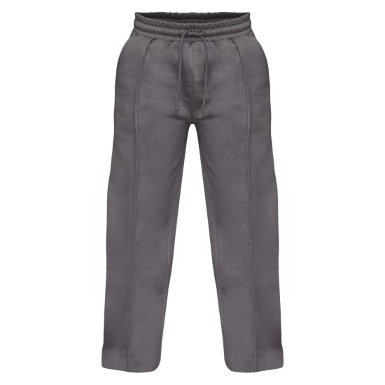 Petite Steel Blue Wide Leg Seam Detailed Sweatpants Petite Steel Blue Wide Leg Seam Detailed Sweatpants