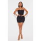 Shape Black Mesh Corset Detail Ruched Bodycon Dress Shape Black Mesh Corset Detail Ruched Bodycon Dress