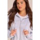 Grey Marl Oversized Hooded Zip Up Sweat Hoodie Grey Marl Oversized Hooded Zip Up Sweat Hoodie