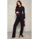 Maternity Black Long Sleeve Basic Fitted Top Maternity Black Long Sleeve Basic Fitted Top