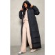 Tall Black Maxi Longline Hooded Puffer Coat Tall Black Maxi Longline Hooded Puffer Coat