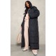 Tall Black Maxi Longline Hooded Puffer Coat Tall Black Maxi Longline Hooded Puffer Coat