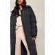 Tall Black Maxi Longline Hooded Puffer Coat Tall Black Maxi Longline Hooded Puffer Coat