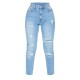 Petite Light Wash Ripped Skinny Jeans Petite Light Wash Ripped Skinny Jeans