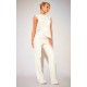 Cream Tailored Side Ruched Asymmetric Hem Longline Top Cream Tailored Side Ruched Asymmetric Hem Longline Top