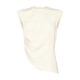 Cream Tailored Side Ruched Asymmetric Hem Longline Top Cream Tailored Side Ruched Asymmetric Hem Longline Top