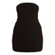 Black Stretch Woven Bandeau Shift Dress Black Stretch Woven Bandeau Shift Dress