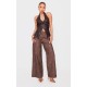 Petite Chocolate Faux Leather Wide Leg Pants Petite Chocolate Faux Leather Wide Leg Pants