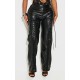 Shape Black Lace Up Faux Leather Pants Shape Black Lace Up Faux Leather Pants