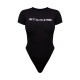 PRETTYLITTLETHING Black Logo Short Sleeved Bodysuit PRETTYLITTLETHING Black Logo Short Sleeved Bodysuit