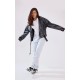 Black Faux Leather Relaxed Fit Belted Biker Jacket Black Faux Leather Relaxed Fit Belted Biker Jacket