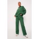 PRETTYLITTLETHING Forest Green Logo Embroidered Wide Leg Sweatpants PRETTYLITTLETHING Forest Green Logo Embroidered Wide Leg Sweatpants