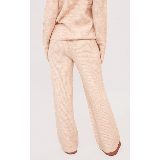 Petite Oatmeal Knit Wide Leg Pants Petite Oatmeal Knit Wide Leg Pants