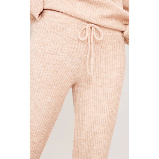Petite Oatmeal Knit Wide Leg Pants Petite Oatmeal Knit Wide Leg Pants