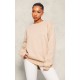 Sand Oversized Plain Fit Sweatshirt Sand Oversized Plain Fit Sweatshirt