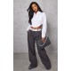 Tall Charcoal Fold Over Front Pants Tall Charcoal Fold Over Front Pants