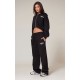 PRETTYLITTLETHING Black Premium Print Zip Front Hoodie PRETTYLITTLETHING Black Premium Print Zip Front Hoodie
