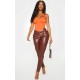 Shape Orange Woven Corset Crop Top Shape Orange Woven Corset Crop Top